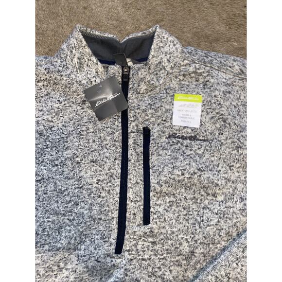 New Eddie Bauer, Men's 1/4 Zip, Classic Fit Fleece Pullover Sweater - XXL - Picture 2 of 2